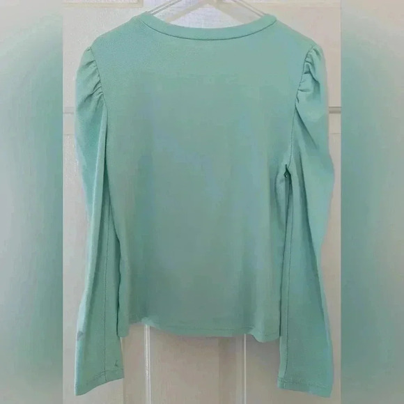 Girls Puff Long Sleeve Jeweled Tee Mint green size 7 from Evsive. 3/$15 - Picture 4 of 8